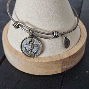 Bella Ryann Silver Anchor Nautical Charm Bracelet